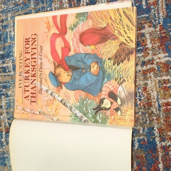 Eve Bunting A Turkey For Thanksgiving Hardback Book w/Cover 1991 - Picture 5 of 8
